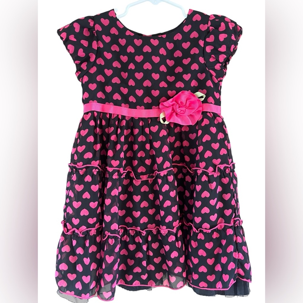 HP💥🔥 x 2 Girl's Youngland Multicolored A-line Dress with Ruffled Embellishments
